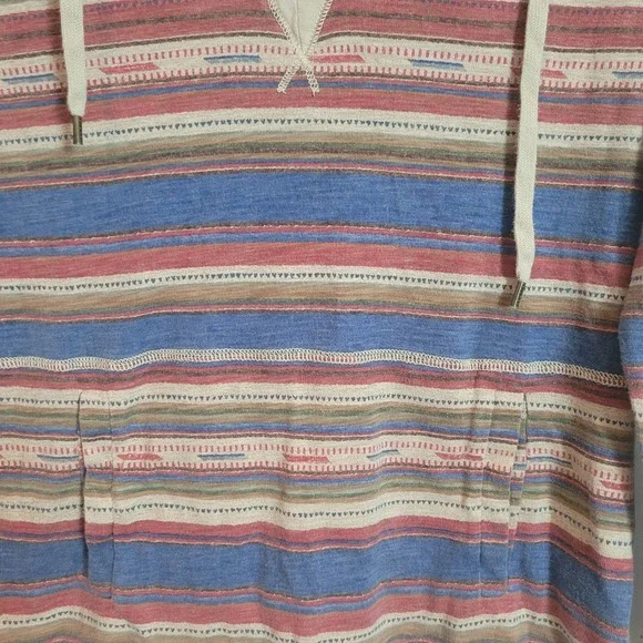 Lauren Ralph Lauren Striped Southwestern Hoodie XS Multi Color Cotton Pullover - Picture 4 of 12